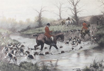 Lot 1109 - After George Wright "Crossing the Ford" "Full...