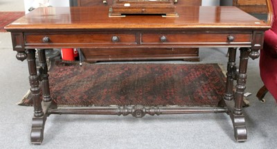 Lot 1259 - A Victorian Mahogany Two Drawer Side Table, on...