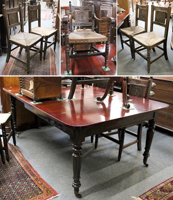 Lot 1285 - A Victorian Mahogany Dining Table, with one...