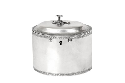 Lot 2222 - A George III Provincial Silver Tea-Caddy