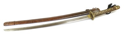 Lot 195 - A Second World War Japanese Shin Gunto Katana,...