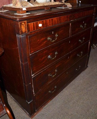 Lot 764 - A George III mahogany four height chest of drawers