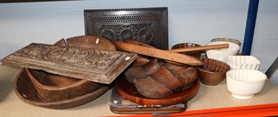 Lot 286 - Two 19th Century Carved Treen Grain Bowls,...