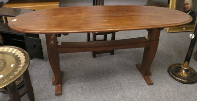 Lot 1435 - A Hardwood Ships Galley Table, with rounded...