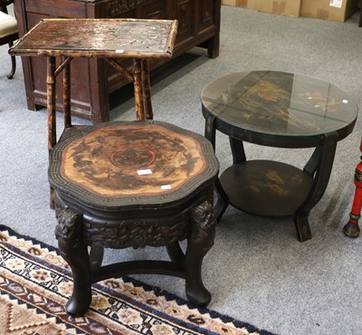 Lot 1439 - A Chinese Carved and Ebonized Low Table, first...