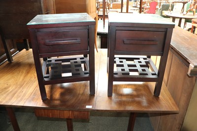 Lot 1484 - A Pair of Modern Single Drawer Bedside Tables,...