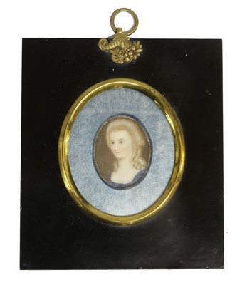 Lot 205 - English School (late 18th century): Miniature...