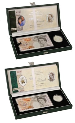 Lot 401 - 2x Royal Mint and Bank of England Ten Pounds...