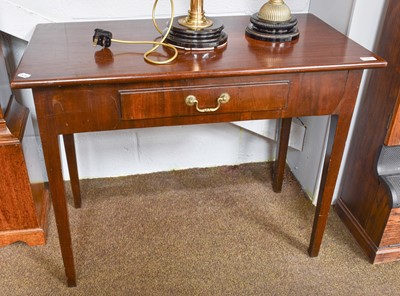 Lot 1383 - A George III Mahogany Side Table, with single...