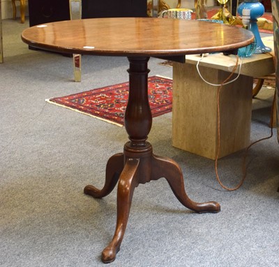 Lot 1313 - A George III Mahogany Tilt-Top Tripod Table,...