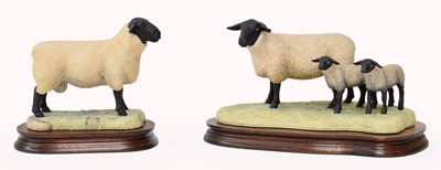Lot 156 - Border Fine Arts 'Suffolk Ewe and Lambs',...