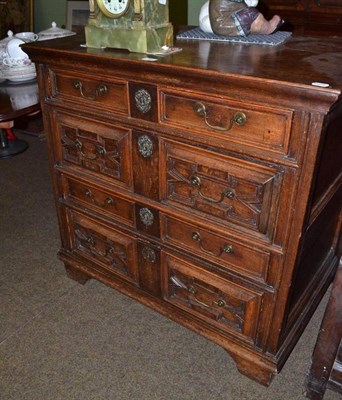 Lot 783 - Oak chest with moulded front