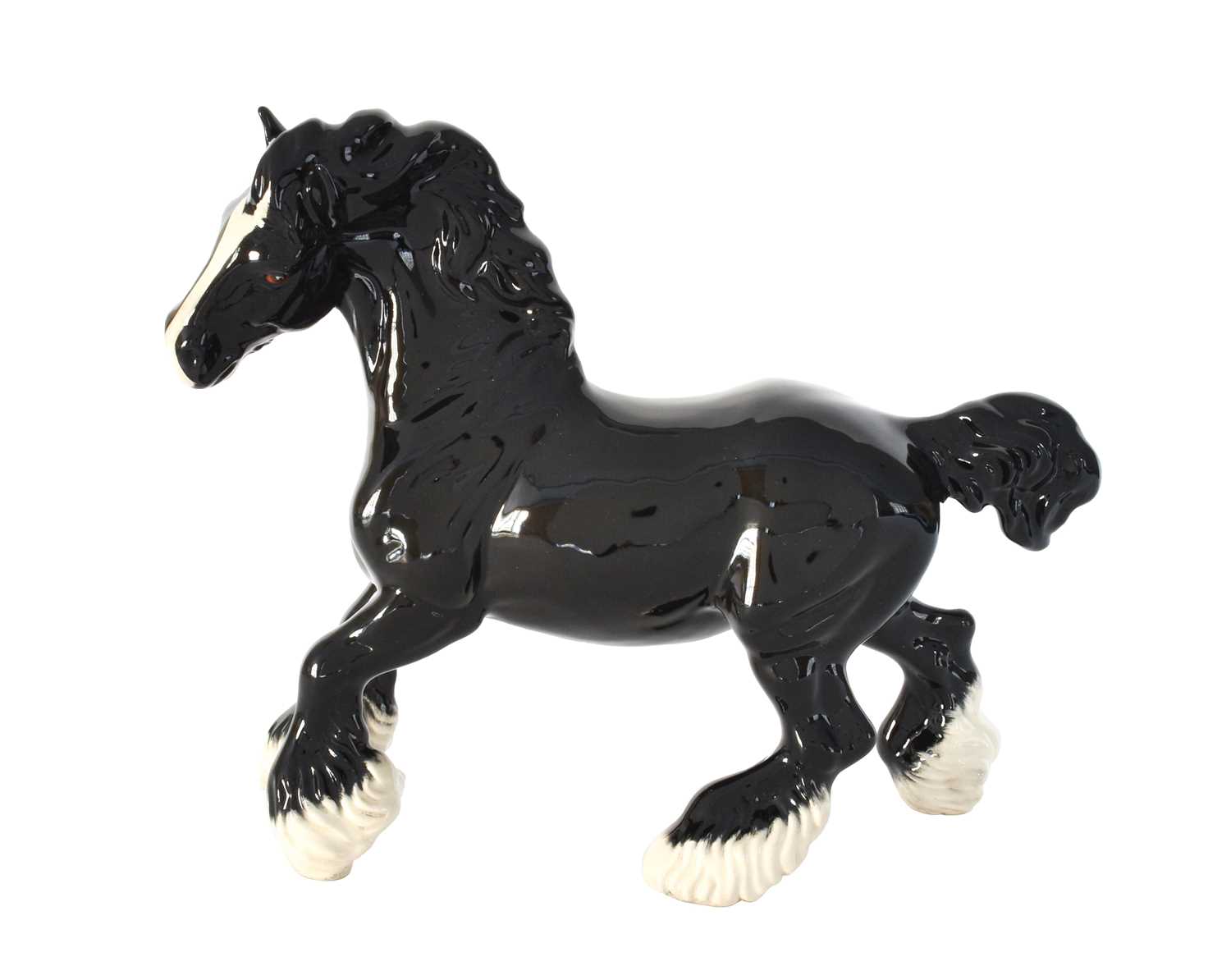 Lot 218 - Beswick Cantering Shire, model No. 975, BCC96,...