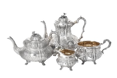 Lot 2050 - A Four-Piece George IV and William IV Irish Silver Tea and Coffee-Service