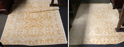 Lot 1100 - Pair of Machine Made Rugs, each with a pale...