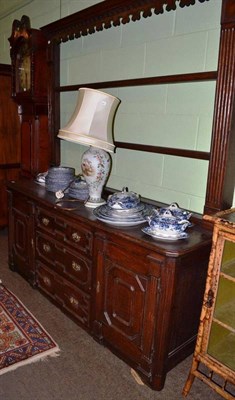 Lot 790 - An 18th century oak dresser and rack