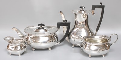 Lot 3 - A Four-Piece Victorian Silver Tea and...