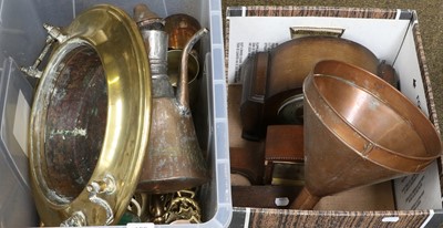 Lot 199 - Assorted Metalwares etc. Including: ships...