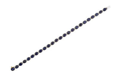 Lot 2213 - A Sapphire and Diamond Bracelet the...