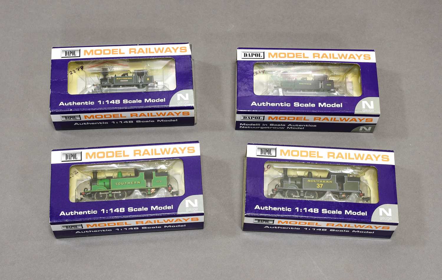 Lot 3258 - Dapol N Gauge Southern Tank Locomotives
