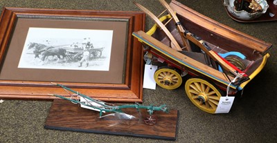 Lot 227a - A Die Cast Painted Metal Model of a Farming...