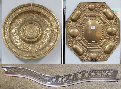 Lot 272 - A Nuremberg Style Brass Alms Dish, central...