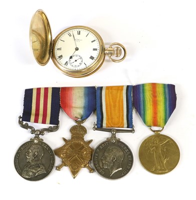 Lot 36 - A First World War MM Group of Four Medals,...