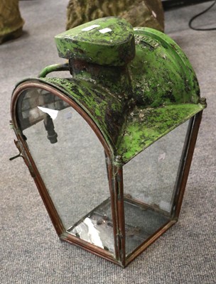 Lot 1216 - A Kemptolyte British Patent Gas Lantern, green...