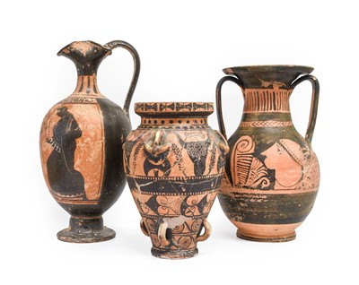 Lot 98 - A Greek Attic Style Terracotta "Black Figure"...