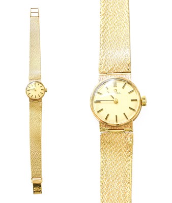 Lot 302 - A Lady's 9 Carat Gold Omega Wristwatch, with...