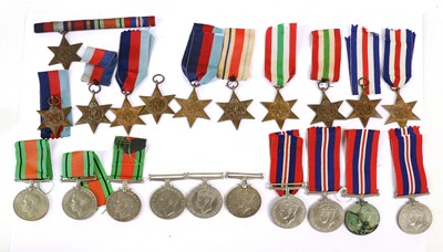Lot 42 - Twenty One Single Second World War Medals,...