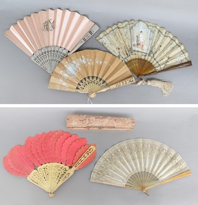 Lot 2069 - Group of Late 19th/Early 20th Century Fans,...