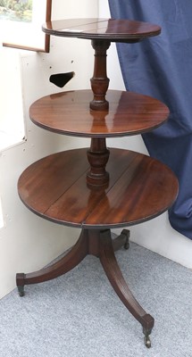 Lot 1462 - A Regency Mahogany Three Tier Dumb Waiter,...