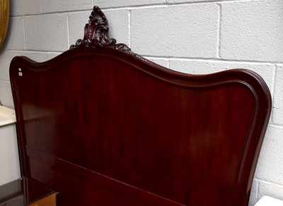 Lot 1367 - A Carved Mahogany French Style Double Bed,...