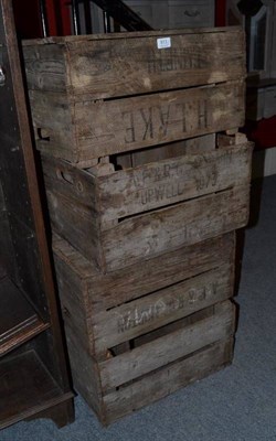 Lot 813 - Six apple boxes