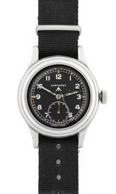 Lot 2138 - Longines: A World War II Military Wristwatch,...