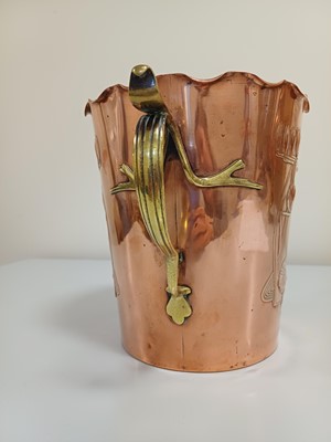 Lot 152 - A Jugendstil Brass and Copper Twin-Handled...