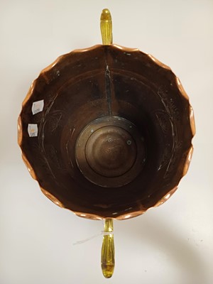 Lot 152 - A Jugendstil Brass and Copper Twin-Handled...