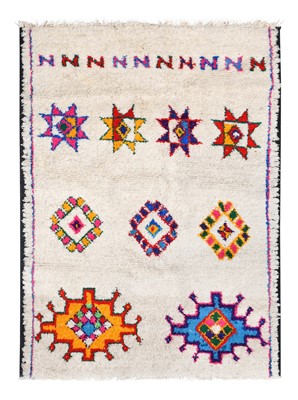 Lot 215 - Berber Moroccan Rug, modern, the cream field...