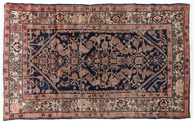 Lot 588 - Malayer Rug West Iran, circa 1930 The indigo...