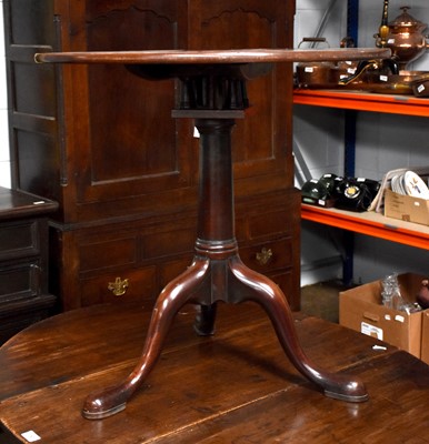 Lot 1376 - A George III Mahogany Tilt-Top Tripod Table,...