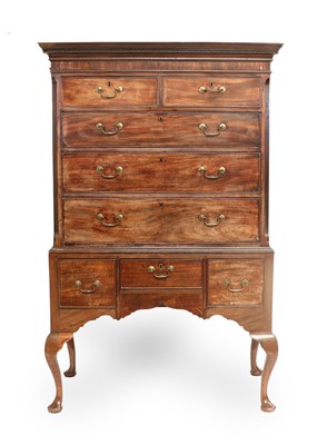 Lot 735 - A George III Mahogany Chest on Stand, late...