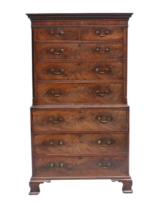 Lot 369 - A George III Mahogany Secretaire Chest on...