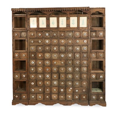 Lot 236 - An Indian/South East Asian Bank of Drawers,...