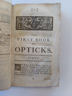 Lot 144 - Newton (Sir Isaac). Opticks: or, A Treatise of...