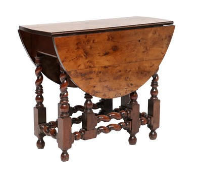 Lot 278 - A Late 17th Century Yew and Walnut Gateleg...