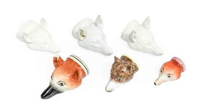 Lot 73 - A Pearlware Fox Mask Stirrup Cup, early 19th...