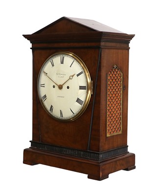 Lot 266 - A Mahogany Striking Table Clock, signed Jno...