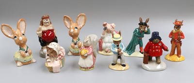 Lot 201 - Wade, Beswick and Royal Albert Figures,...