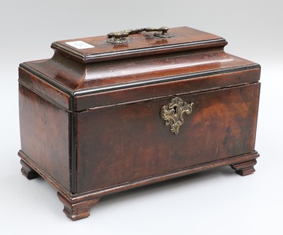 Lot 202 - A Georgian Mahogany Three Division Tea Caddy